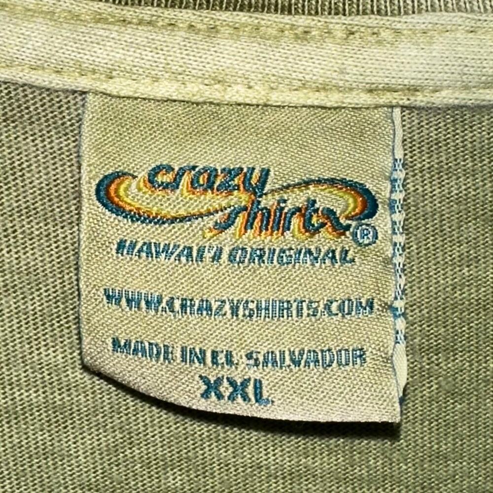 Dole Plantation Crazy Shirts Hawaii Rooster Green Hemp Dyed T-Shirt Size XXL - Picture 3 of 10